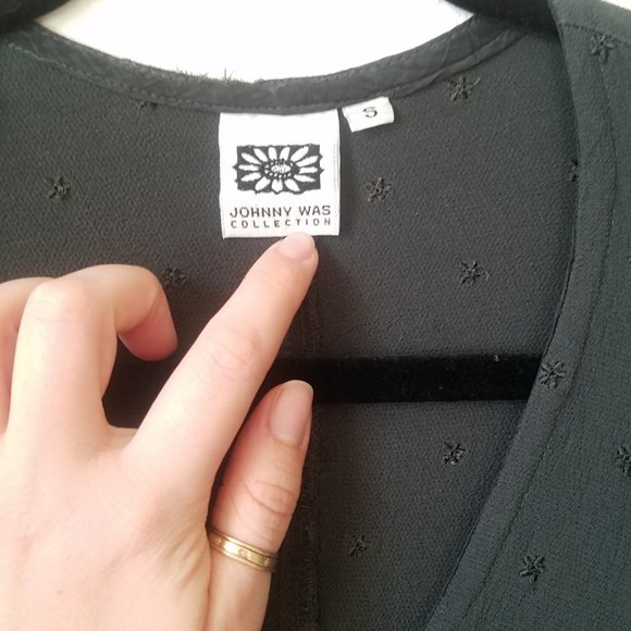 Johnny Was Jade/Gray Boho Top - Picture 10 of 15